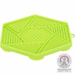 tapis-de-lechage-silicone-chien-vert