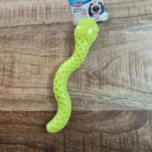 snake-jouet-chien-vert-patee-friandise-occupation