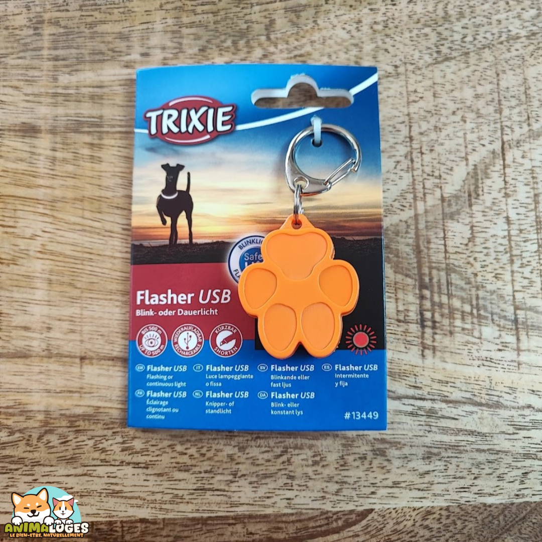 Flasher USB Trixie rechargeable pour chien