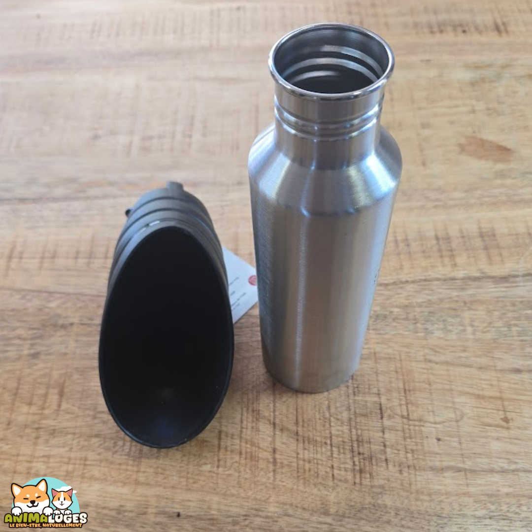 gourde de voyage Trixie avec gamelle pour chien