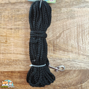 Laisse de suivi ronde Trixie 15 mètres noire pour chien