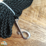 Laisse de suivi ronde Trixie 15 mètres noire pour chien
