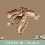 Friandises naturelles d'oreilles de chevreuil, parfaites pour une mastication gourmande et saine.