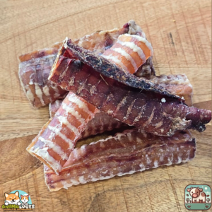 Trachée de bœuf 12-15 cm naturelle pour chien – friandise à mâcher