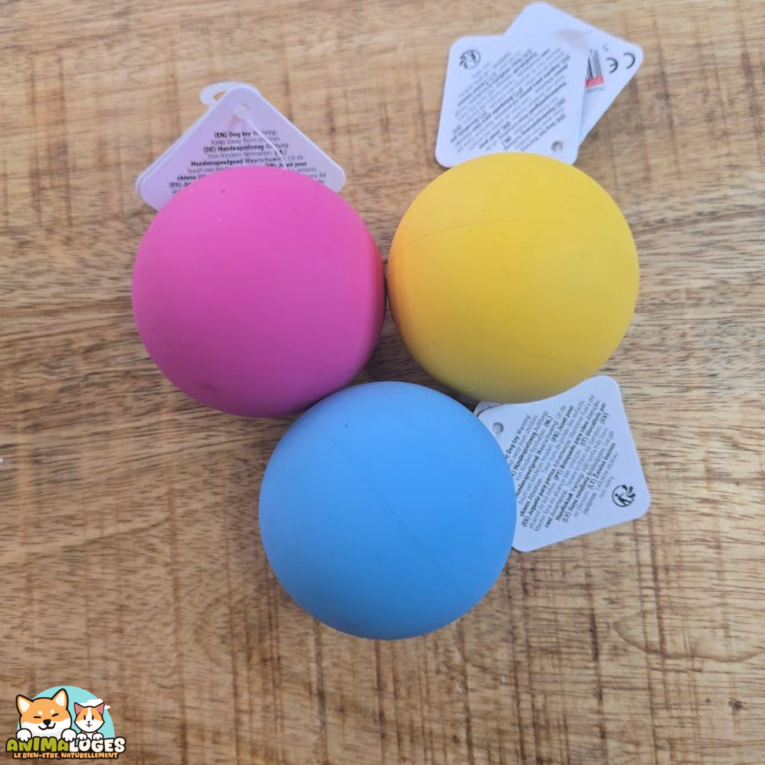 balle Softu Flamingo en caoutchouc pour chien