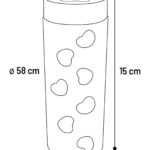 Le distributeur de friandises Deru en plastique avec couvercle à vis, idéal pour stocker des snacks pour animaux.