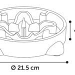 La gamelle Slow Feeder Beno Rond Pétrol avec ses ventouses et rainures pour ralentir la prise alimentaire.
