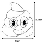 Le jouet Tish en forme de caca souriant, avec un design amusant en latex.