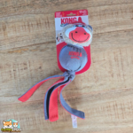 Jouet KONG Wubba Singe brun avec balle et rubans pour chien