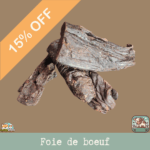 Friandises de foie de bœuf séché en morceaux pour chien, 100% naturel et sans additifs. en promo, produit anti gaspi.