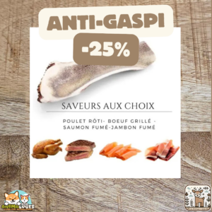 Bois de cerf tranché aromatisé pour chien – friandise naturelle à mâcher