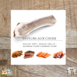 Bois de cerf tranché aromatisé pour chien – friandise naturelle à mâcher