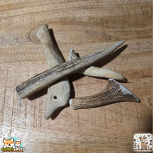 Bois de cerf entier naturel pour chien – mastication longue durée