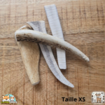 Bois de cerf tranché naturel pour chien – friandise à mâcher