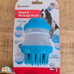 Brosse Flamingo Hilda de massage et nettoyage 2-en-1 pour chien