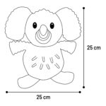 Jouet Flufa Éléphant en peluche avec finition en velours côtelé et chenille, avec couineur intégré.