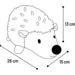 Jouet Flufa Hérisson en peluche avec finition en chenille et couineur intégré.