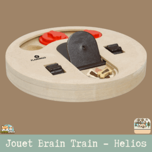 Jouet Brain Train Helios en MDF pour stimulation mentale des chiens.