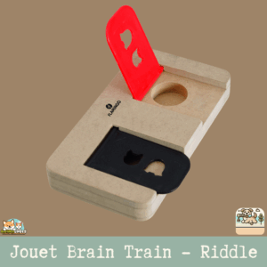 Jouet Brain Train Riddle en MDF pour stimulation mentale des chiens.