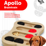 Jouet Brain Train Apollo en MDF pour stimulation mentale des chiens.