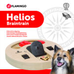 Jouet Brain Train Helios en MDF pour stimulation mentale des chiens.