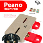 Jouet Brain Train Peano en MDF pour stimulation mentale des chiens.