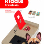 Jouet Brain Train Riddle en MDF pour stimulation mentale des chiens.