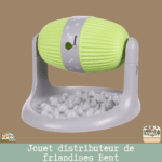 Jouet interactif de récompense Bent pour chien et chat, en plastique, avec réglage de hauteur et base antidérapante.