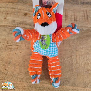 KONG Knots Floppy Renard orange avec corde pour chien