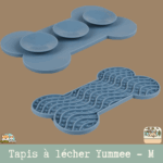 Tapis à lécher Yummee en silicone avec ventouses, parfait pour chiens et chiots