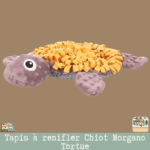 Tapis à renifler Morgano en forme de tortue pour chiots, avec compartiments pour friandises.