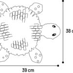 Tapis à renifler Morgano en forme de tortue pour chiots, avec compartiments pour friandises.