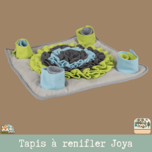 Tapis à renifler Joya en textile avec compartiments pour cacher des friandises.