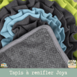 Tapis à renifler Joya en textile avec compartiments pour cacher des friandises.