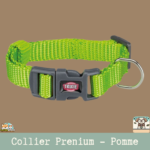 Collier réglable Premium Trixie pour chien, disponible en plusieurs tailles et couleurs.