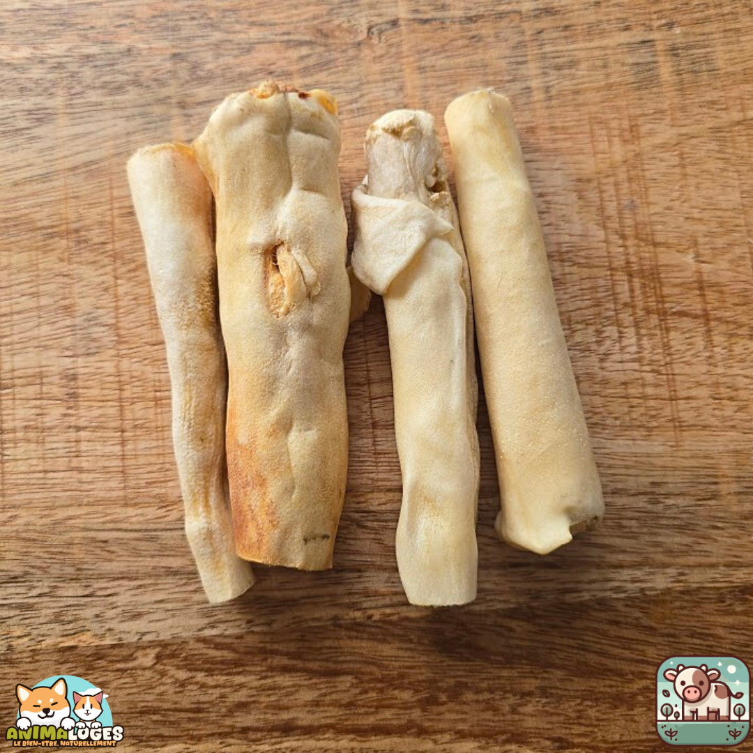 Queue de bœuf séchée naturelle pour chien – friandise à mâcher