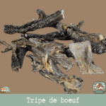 Tripe de bœuf séchée pour chiens, friandise naturelle et savoureuse.