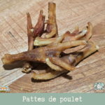 Des pattes de poulet déshydratées et naturelles, idéale pour la mastication et l’hygiène dentaire des chiens, des chiots et des chats.