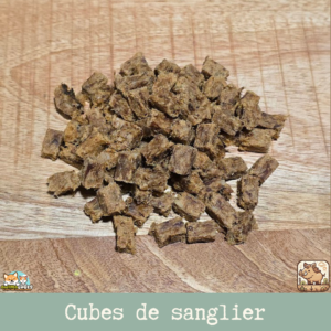 Petit Cube de sanglier, friandises idéale pour le dressage et l'éducation