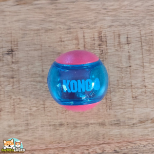 Balles KONG Squeezz rouge et bleu pour chien, jouets rebondissants avec couineur