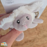 Jouet Tux Flamingo en forme de mouton et de balle en peluche blanche et grise pour chat
