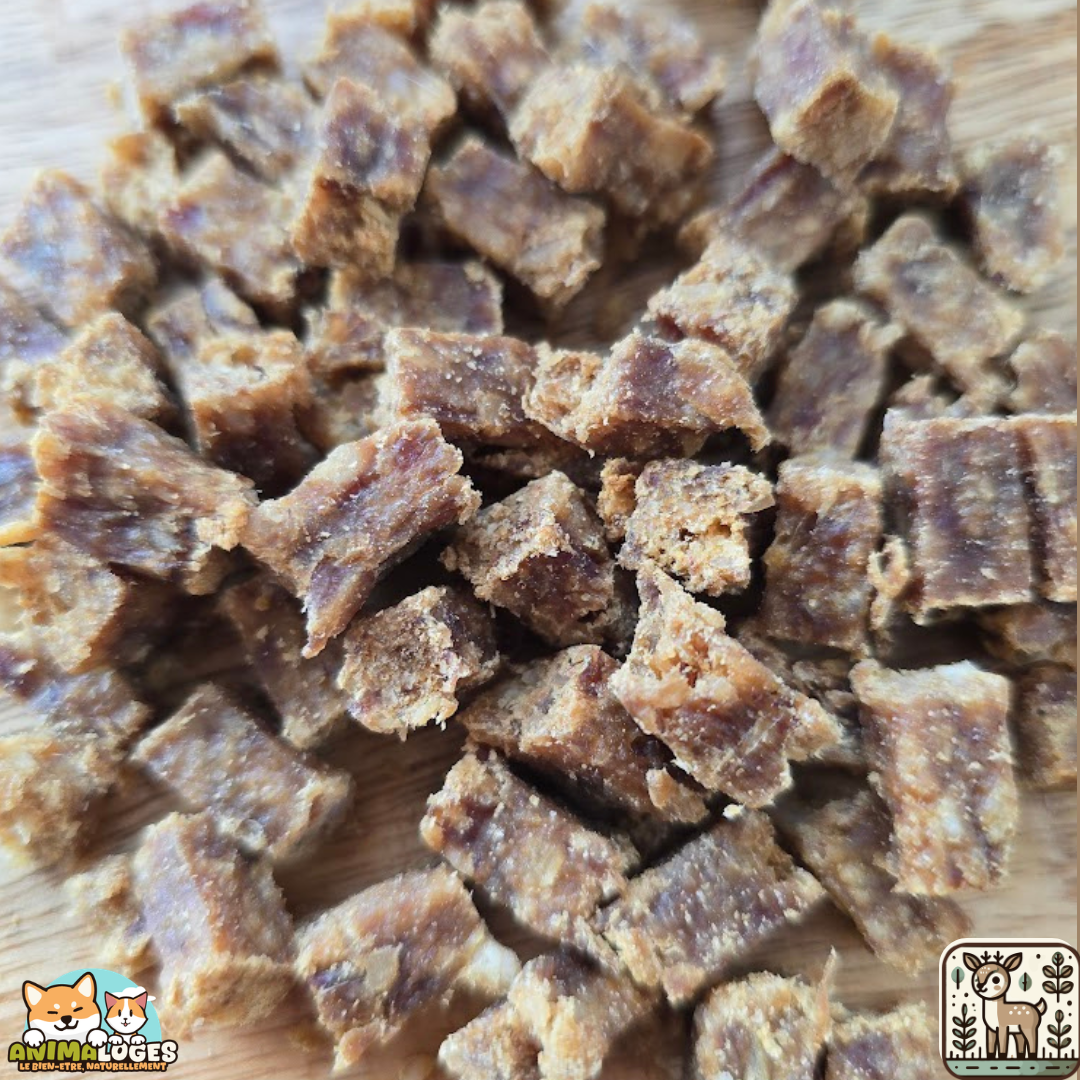 Friandises d’éducation au chevreuil naturelles pour chien