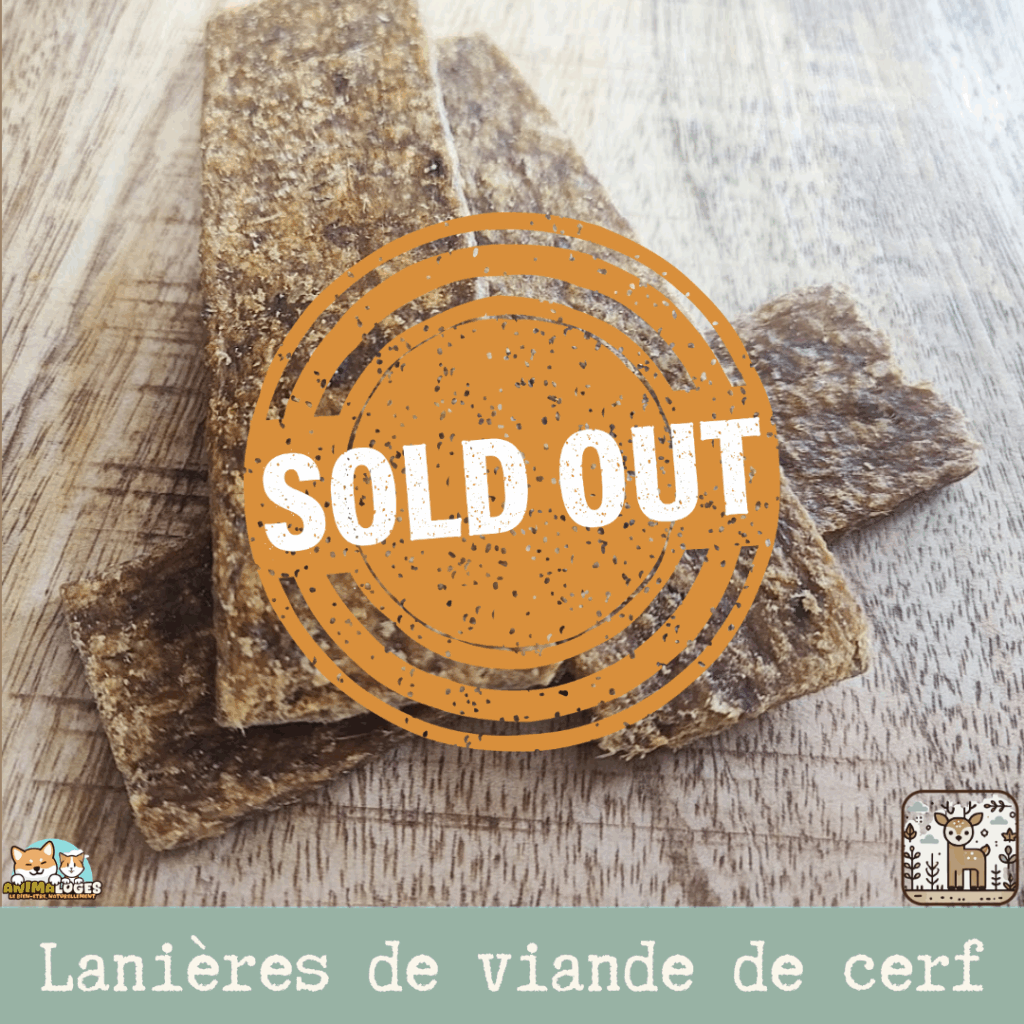 lanières de viande pour chien et chat, montrant la saveur cerf