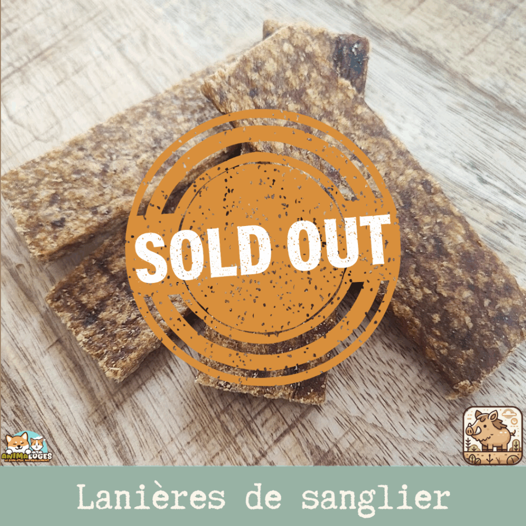 lanières de viande pour chien et chat, montrant la saveur sanglier