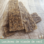 lanières de viande pour chien et chat, montrant la saveur cerf