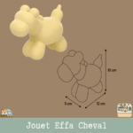 Jouet Effa Flamingo pour chien en forme de chien, cheval ou éléphant. Doux, pastel et ludique : idéal pour les jeux tout en tendresse.