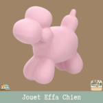 Jouet Effa Flamingo pour chien en forme de chien, cheval ou éléphant. Doux, pastel et ludique : idéal pour les jeux tout en tendresse.