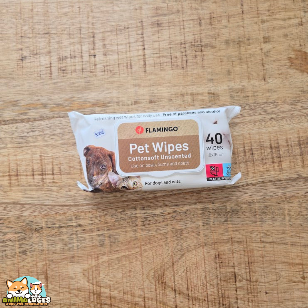 lingettes de soin Reini Flamingo chien chat