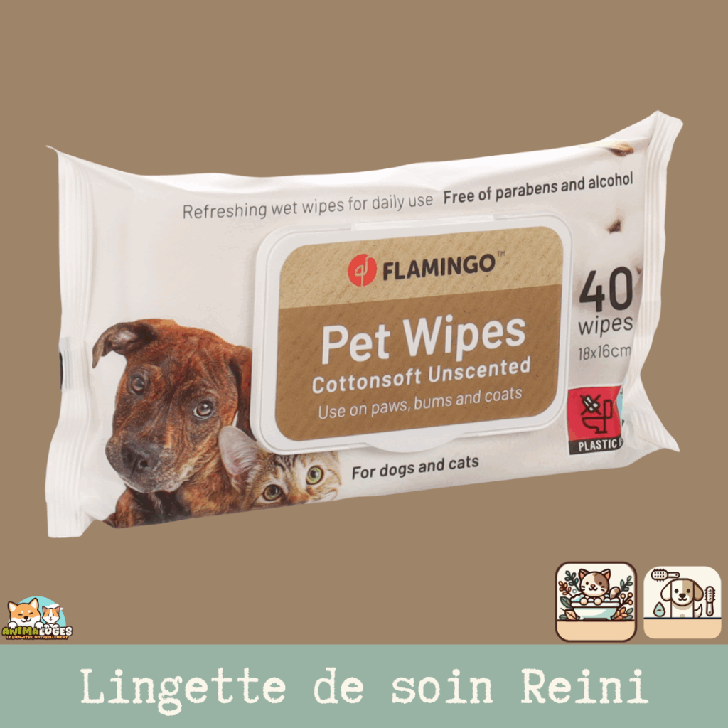 Lingette nettoyante pour chien et chat Reini Chiffon imbibé