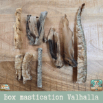 Box de friandises naturelles pour chien, conçue avec l’élevage Des Terres du Valhalla. 100 % naturelle, variée et riche en saveurs.